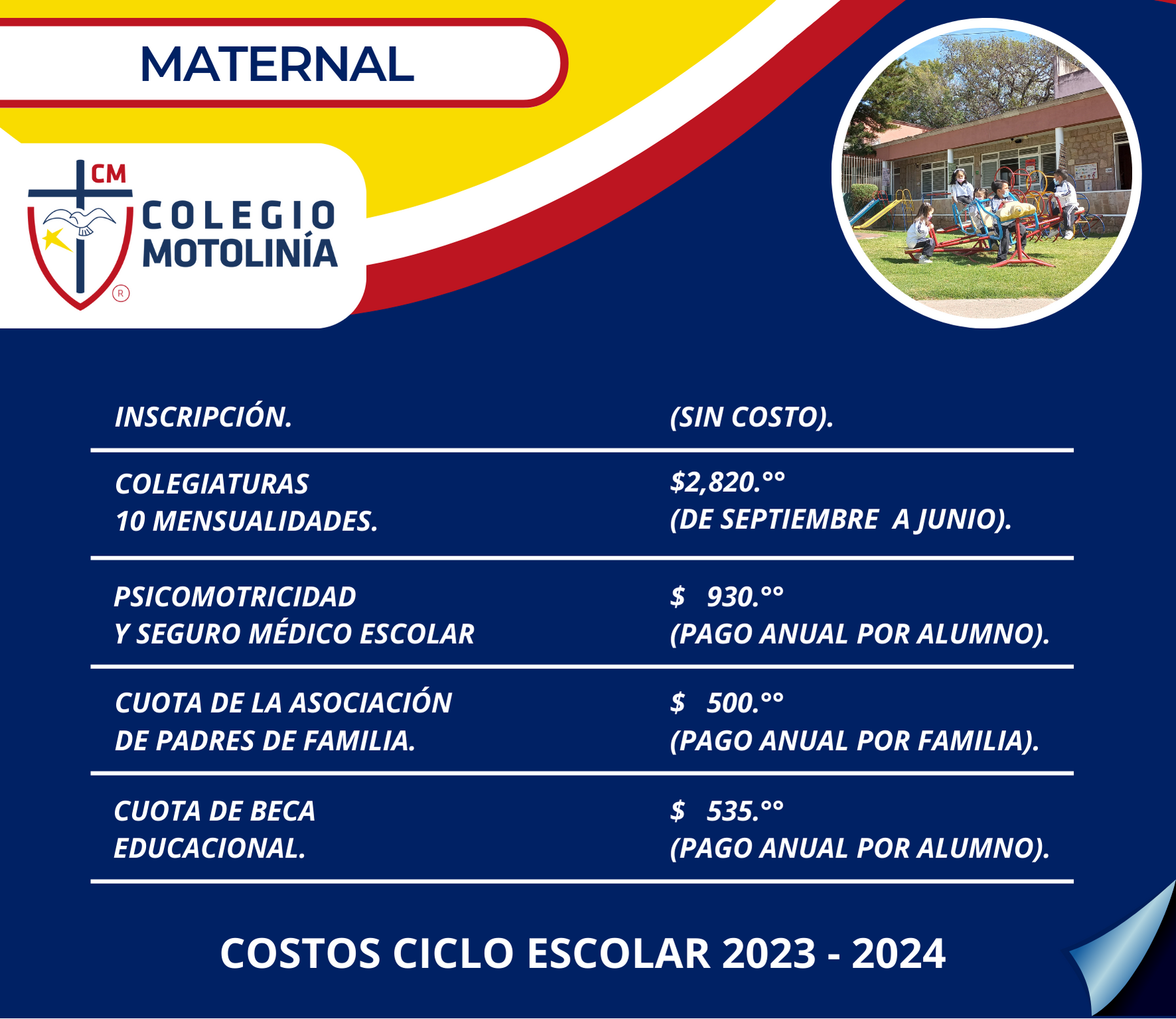 COSTOS MATERNAL CICLO 2023-2024